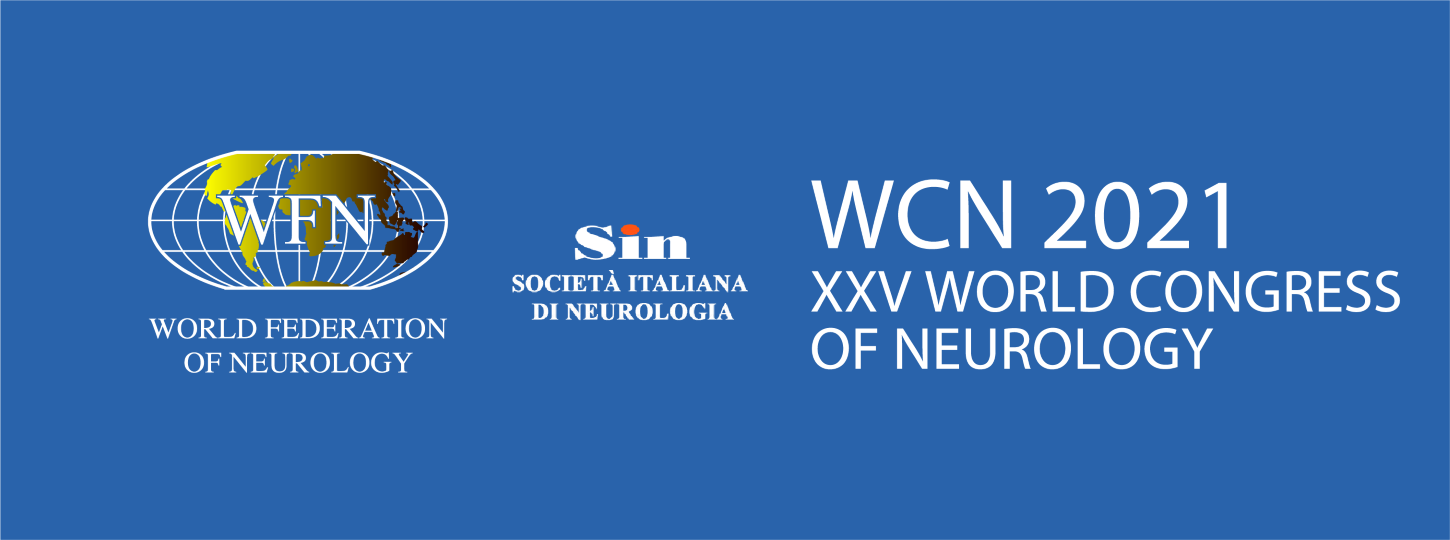 WFN logo, SIN logo, and WCN 2021 congress title on a blue background.